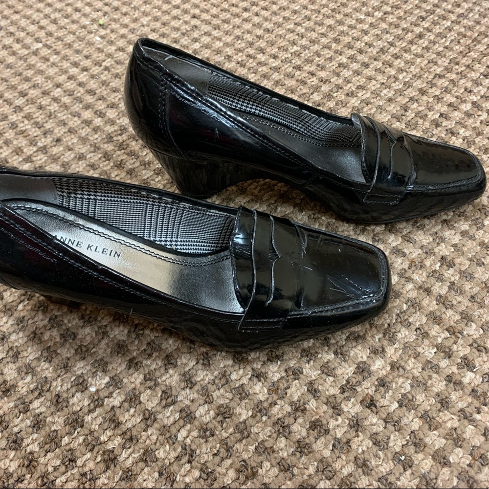 AK Anne Klein iflex Black Wedge Womens Shoes